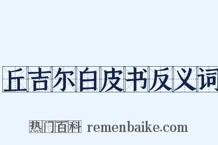 丘吉尔白皮书反义词是什么意思的图片